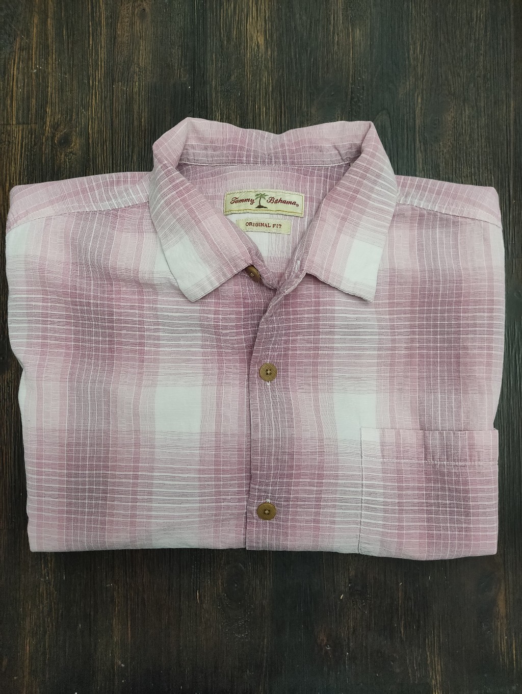 Tommy Bahama Light Pink Plaid Button-Down Shirt Size Xl
